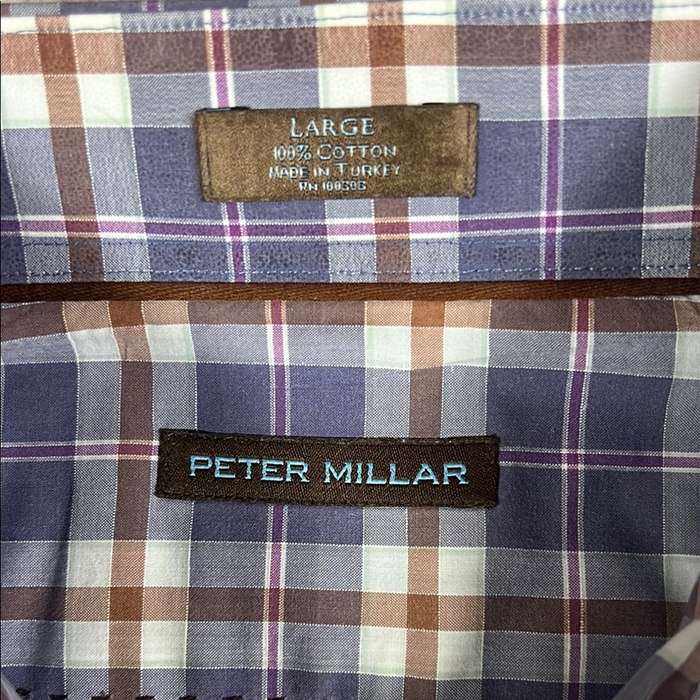Peter Millar Men's Blue‎ Plaid Shirt